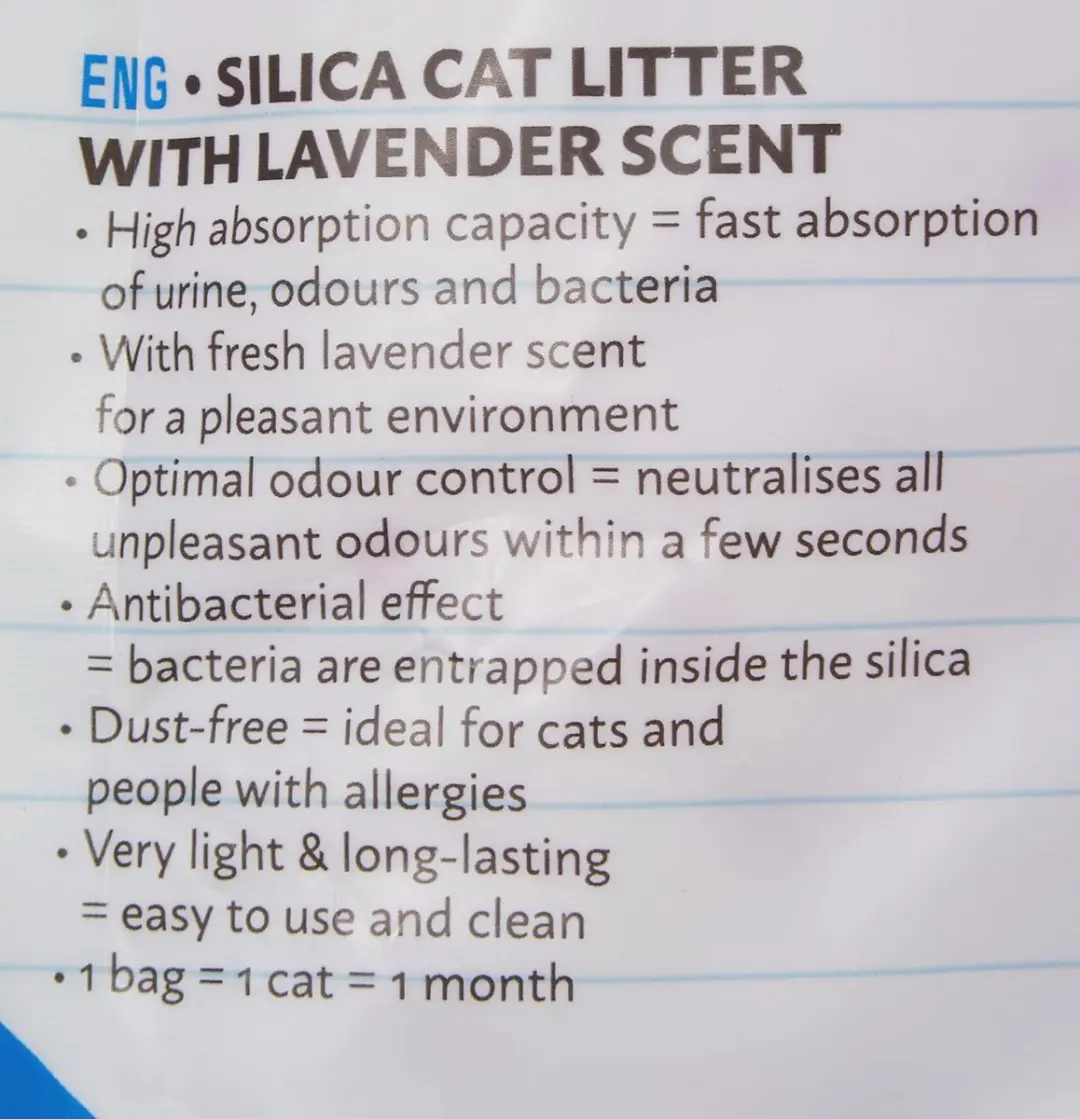 Duvo+ Premium Silica Kattenbakvulling Lavendel 5L