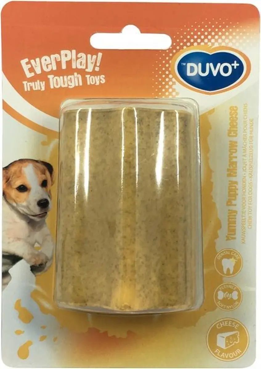 Duvo Yummy Puppy Mergbeen Kaas Zacht Hondensnack 50g