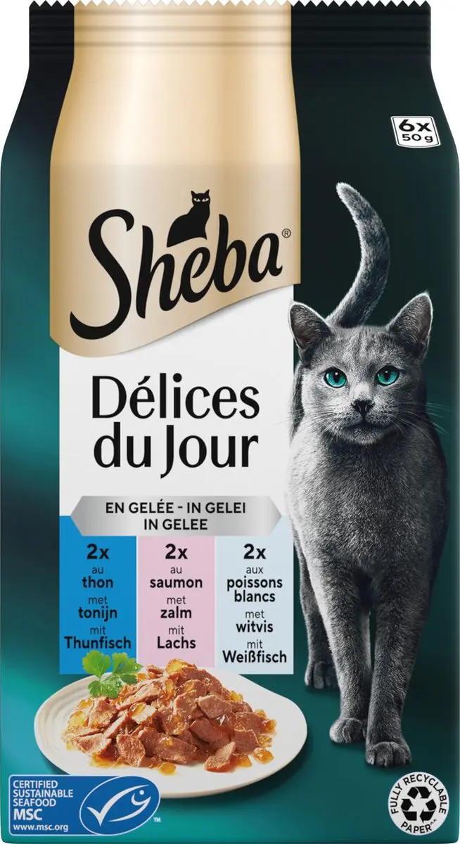 Sheba Delices du Jour Zalm & Tonijn 36x50g