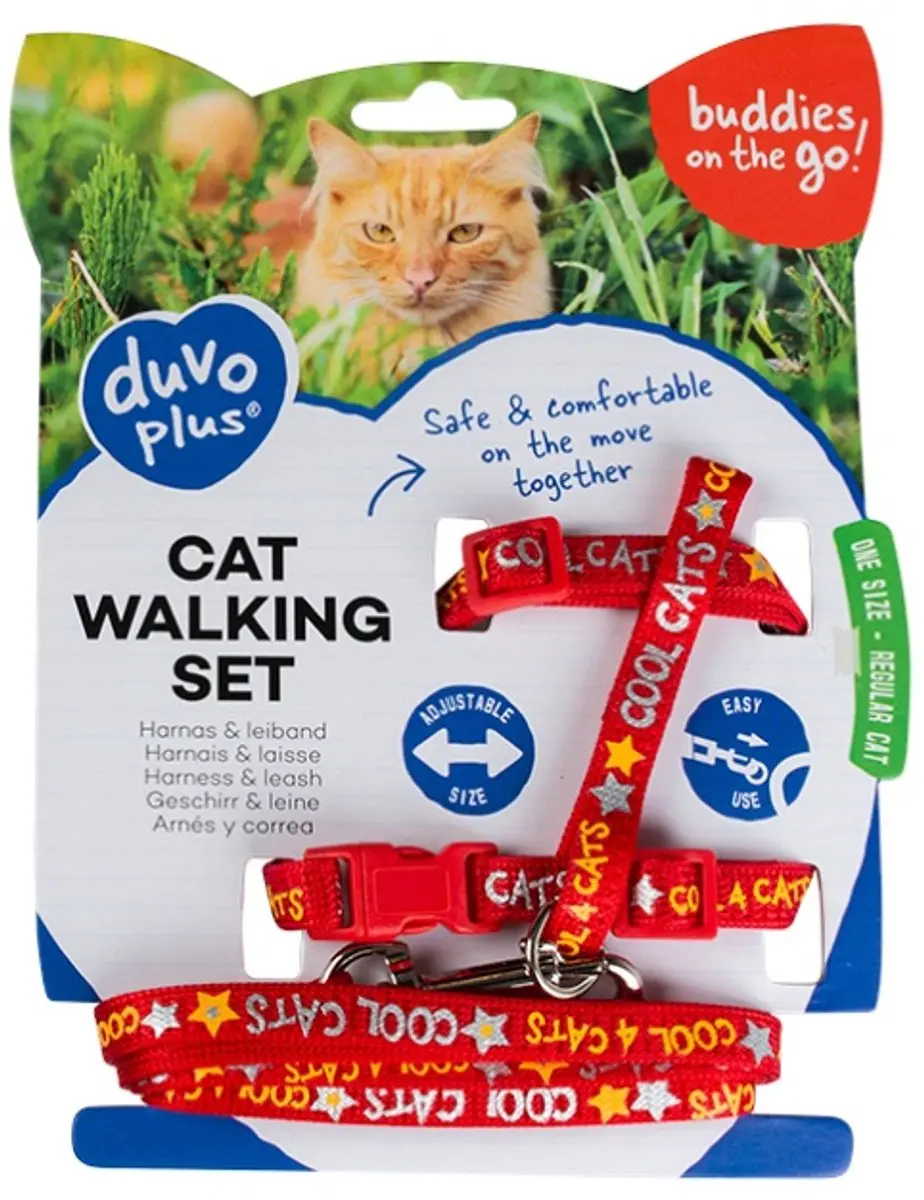 Duvo+ Kat Wandelset Cool Cats 20-35cm 10mm