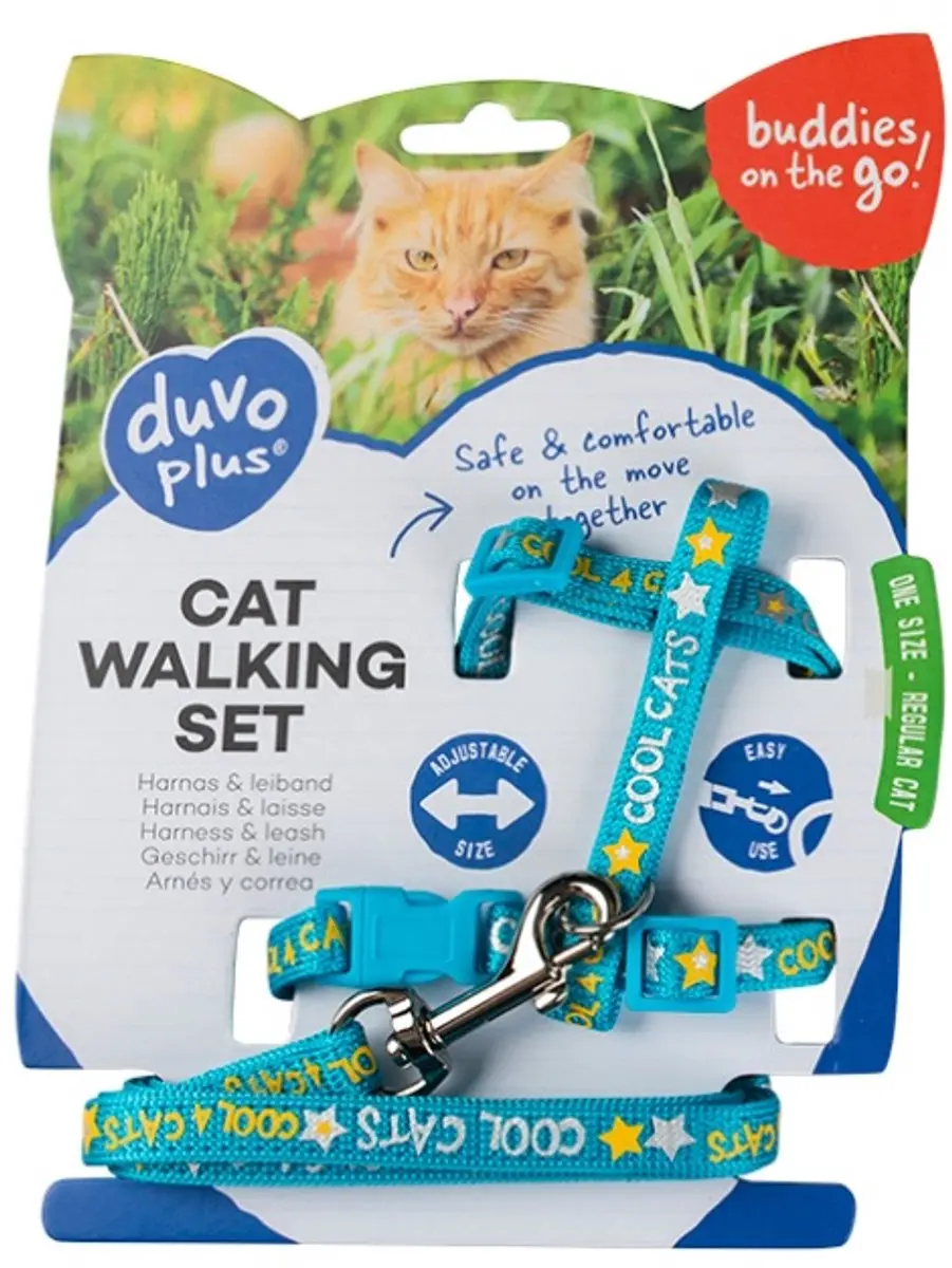 Duvo+ Kat Wandelset Cool Cats 20-35cm 10mm - 125cm