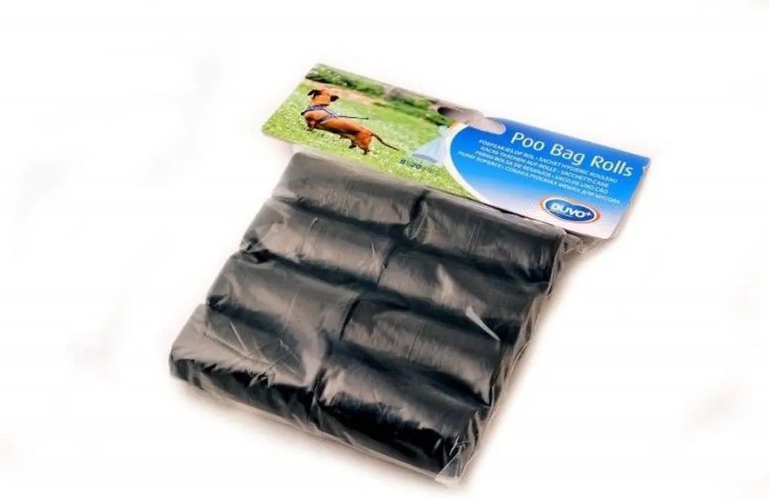 Duvo Plus Hondenpoepzakjes Classic 8x20st - 8 Stuks - Zwart