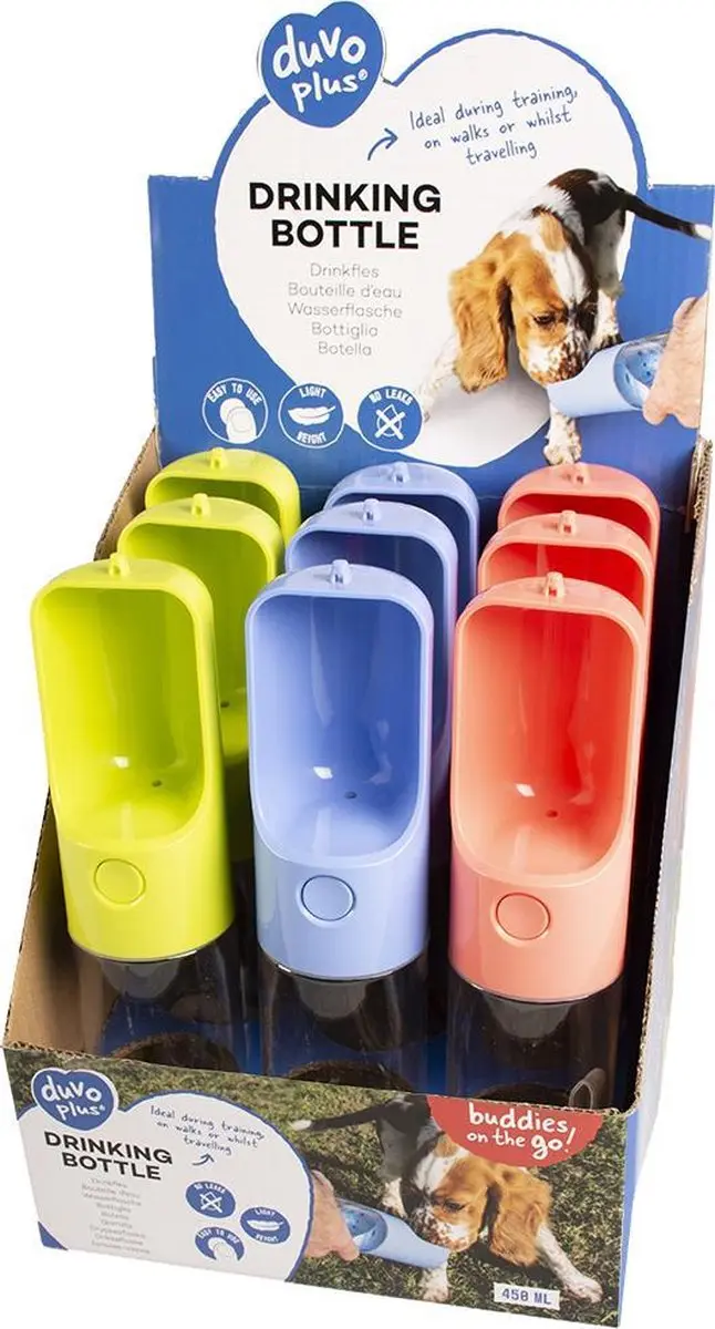 DuvoPlus Waterfles voor Honden 450ml