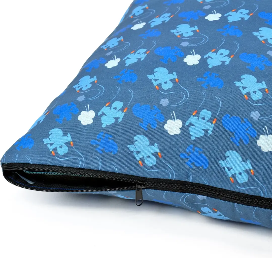 Duvo+ Smurfen Kussen 100x70cm - Blauw