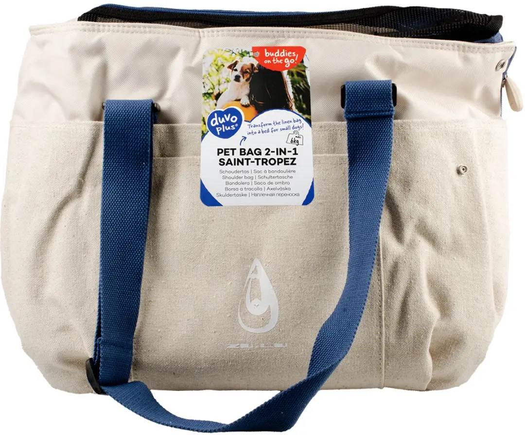 Duvo Saint-Tropez Pet Bag 2-in-1 - 34x22x33cm - Max. 6kg - Beige