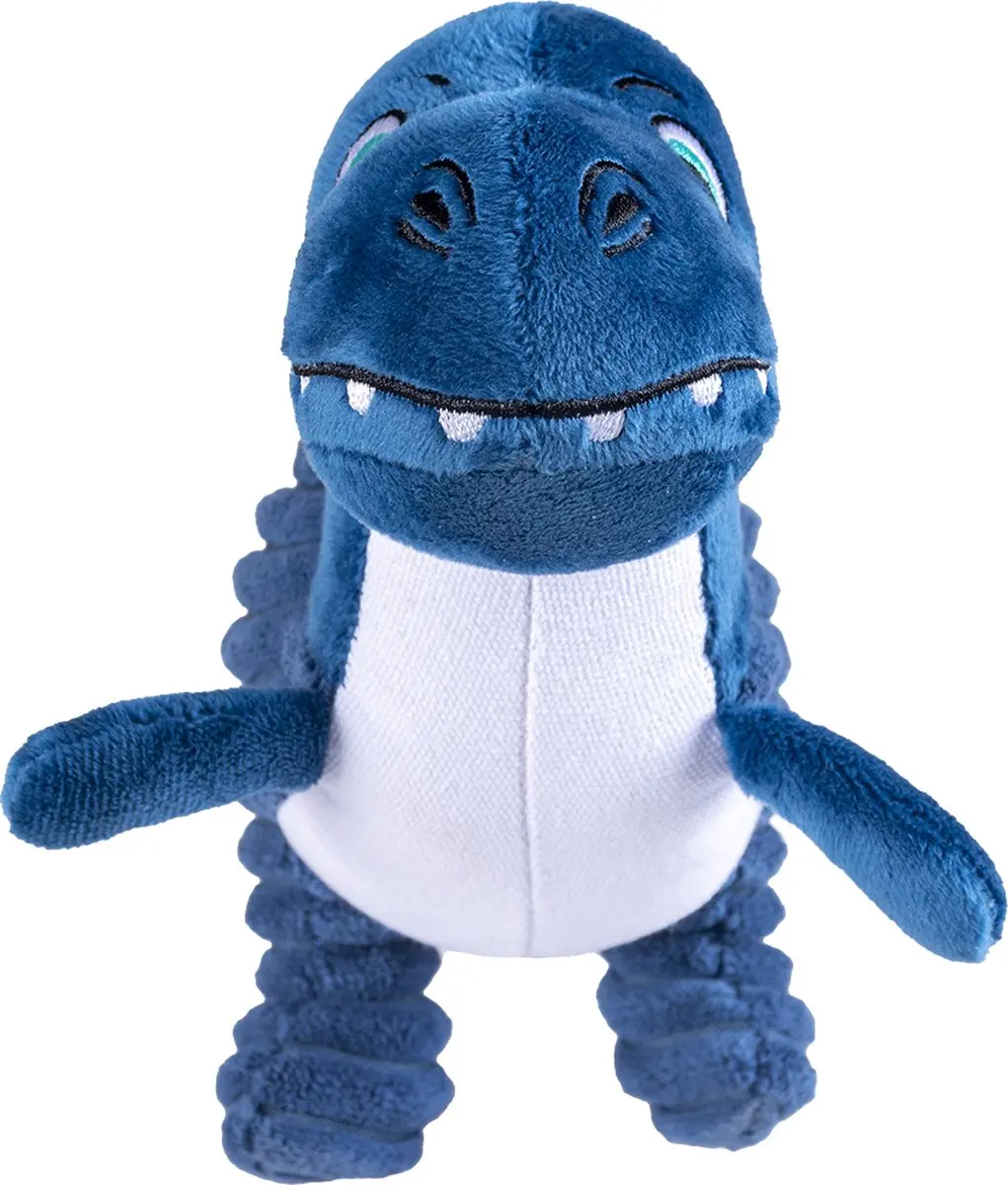 DuvoPlus Pluche Dino Ankylosaurus - Blauw 32x8x17cm