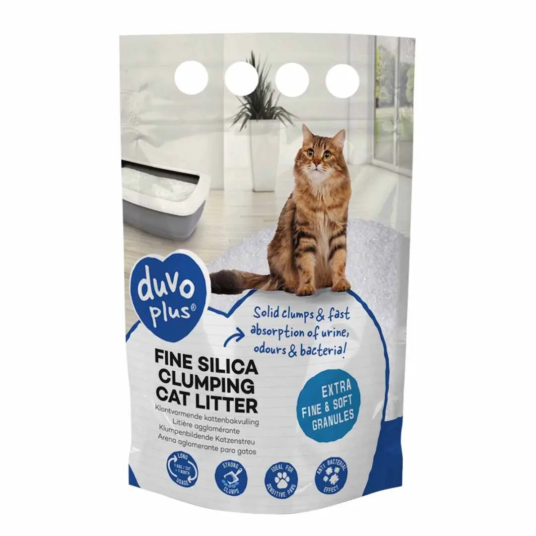 Duvo Silica Kattenbakvulling Premium Wit 30L