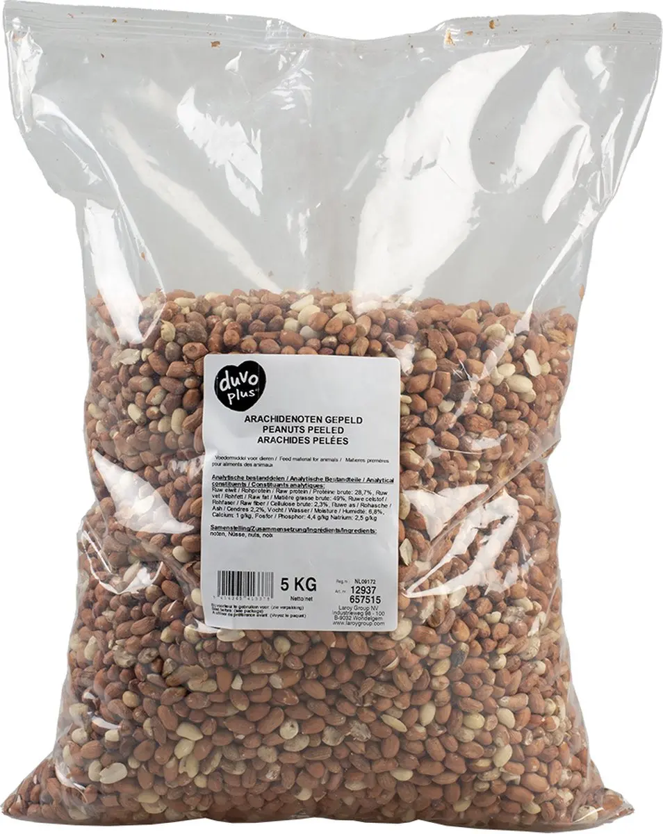 Duvo Buitenvogelvoer Arachidennoten Gepeld 5kg