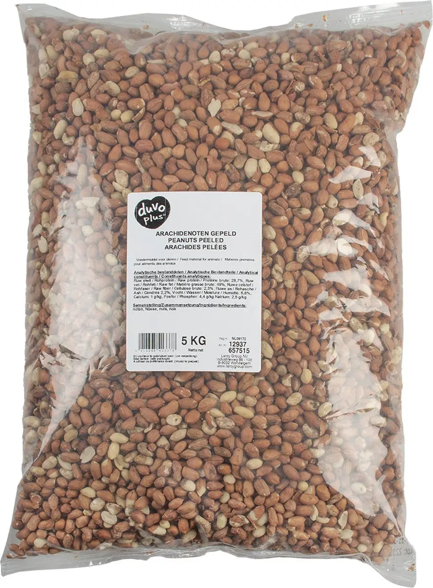 Duvo Buitenvogelvoer Arachidennoten Gepeld 5kg