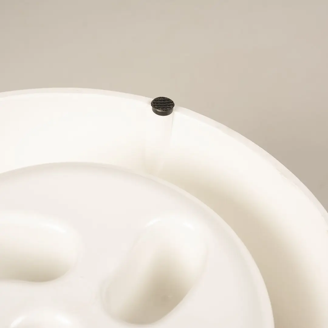 DuvoPlus Voerbak Eetkom Melamine 450ml - Ø13cm - Zwart/Wit