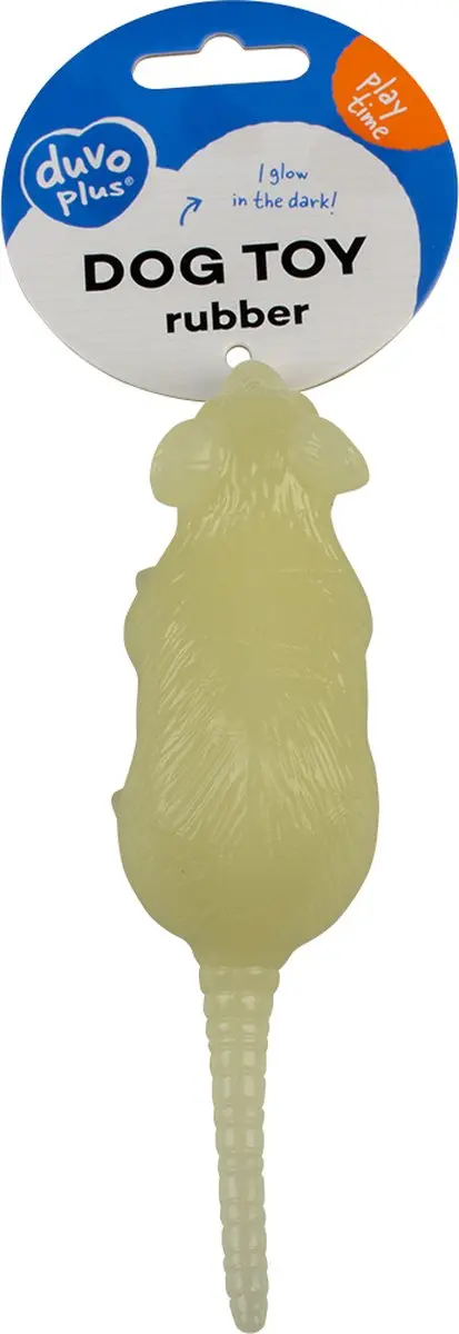DuvoPlus TPR Glow-in-Dark Vleermuis & Rat Hondenspeeltje 10x7x4cm