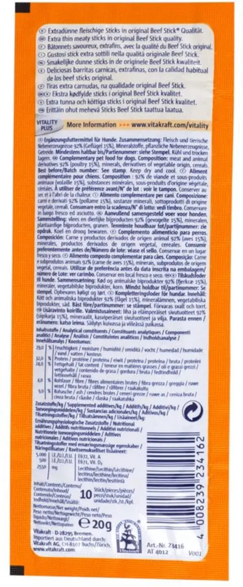 Vitakraft Beefsticks School Kip Hondensnacks 10 Stuks