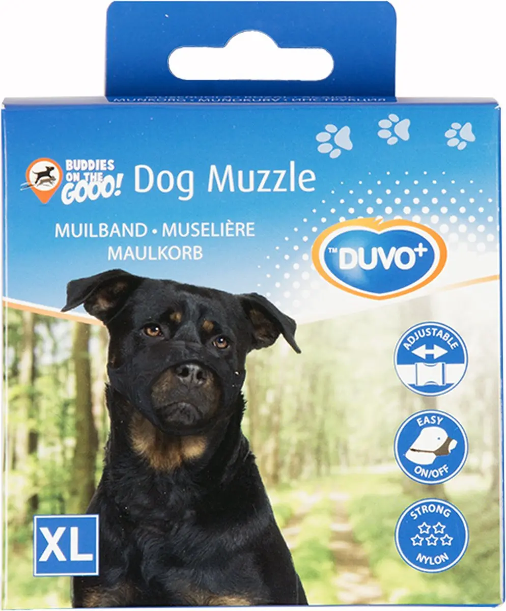 DuvoPlus Muilkorf Nylon 57-83cm - XL