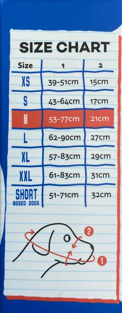 DuvoPlus Muilkorf Nylon 57-83cm - XL