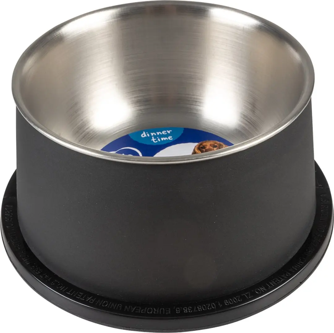 DuvoPlus Voerbak Eetkom Matte Fix Conic 800ml - Ø19x9,5cm Zwart