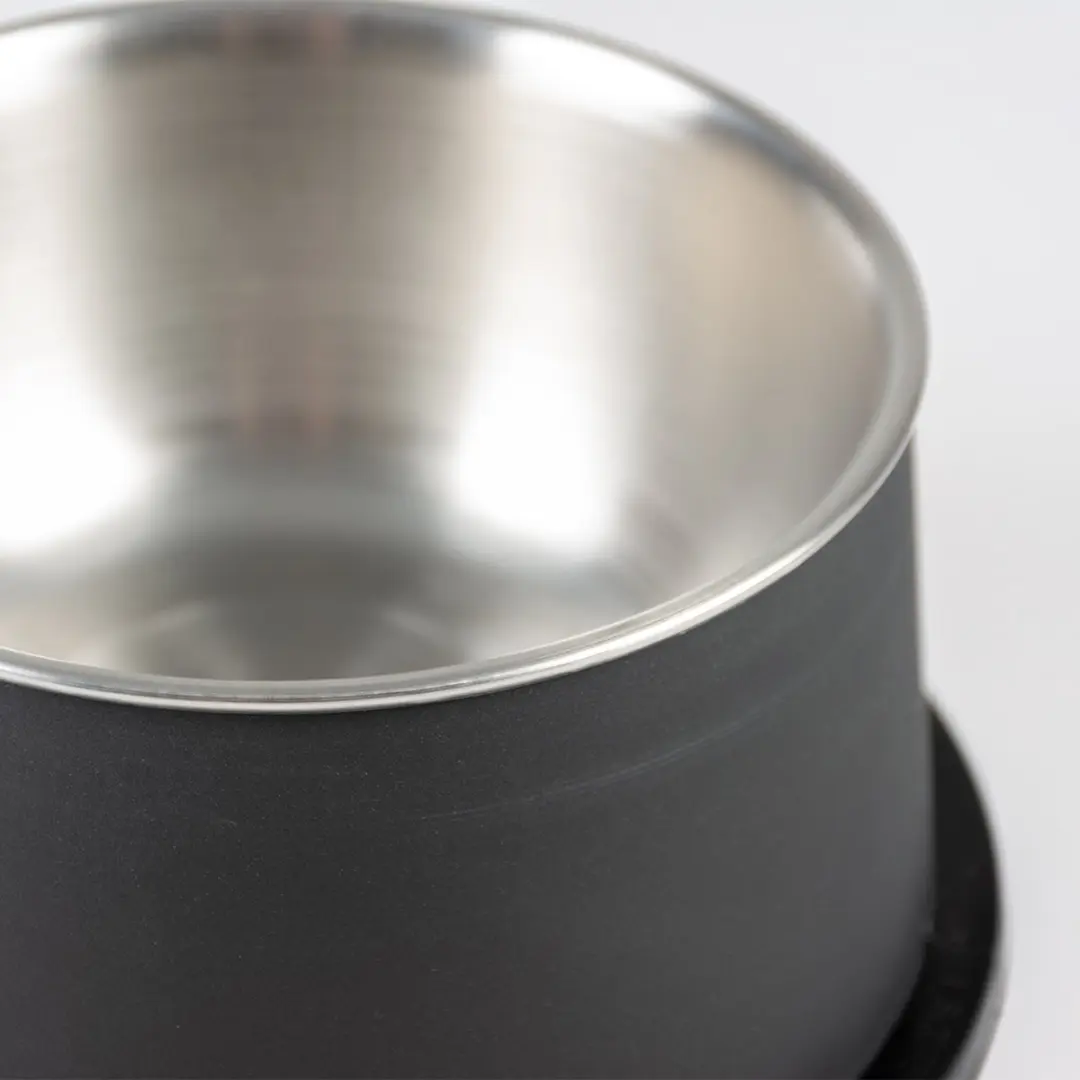 DuvoPlus Voerbak Eetkom Matte Fix Conic 800ml - Ø19x9,5cm Zwart
