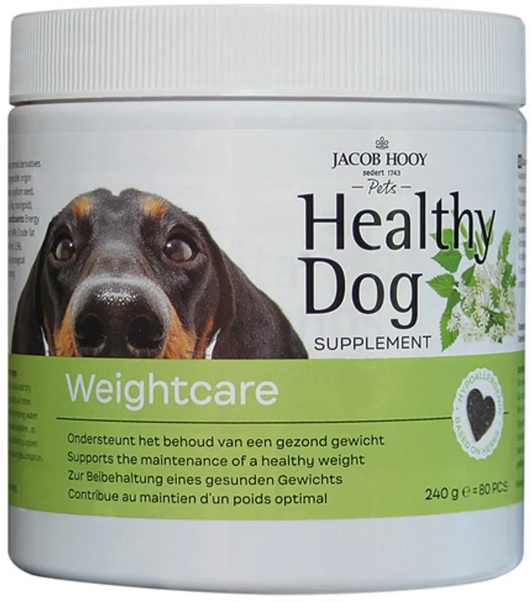 Jacob Hooy Healthy Dog Weightcare Voedingssupplement 80 Stuks