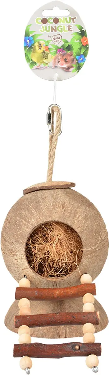 Duvo Duvoplus Coconut Jungle Vogelhuis - Houtkleurig
