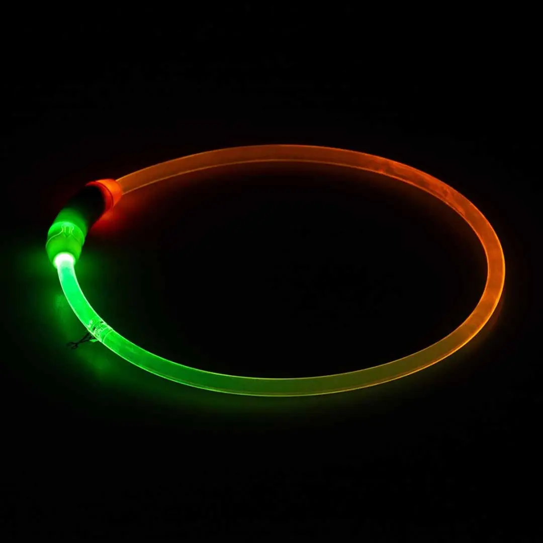Duvo SEEcur!ty Halsband Flashlight Ring USB - L 65x2,5x1cm - Meerkleurig