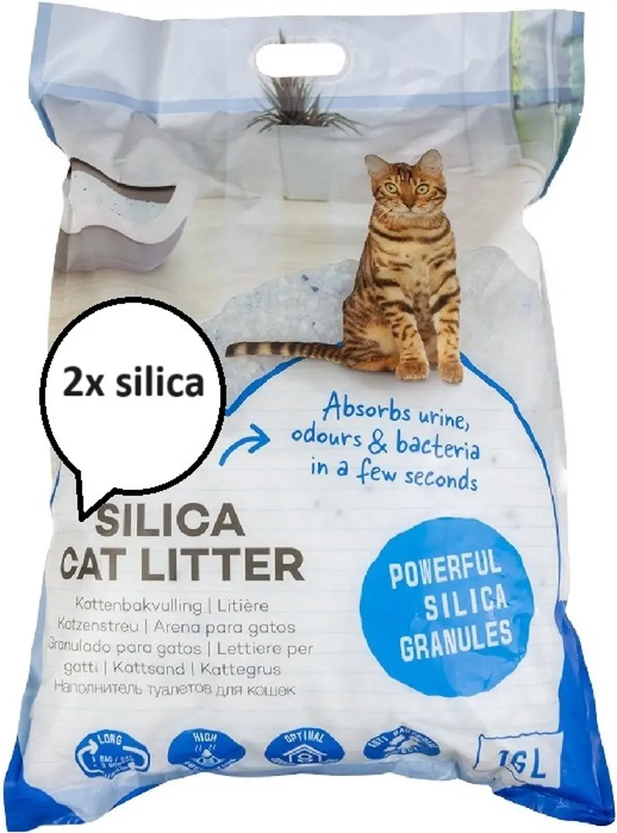 Duvo Silica Premium Kattenbakvulling 32L