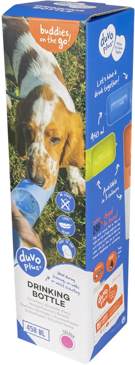 Duvo+ Drinkfles 450ml - Roze