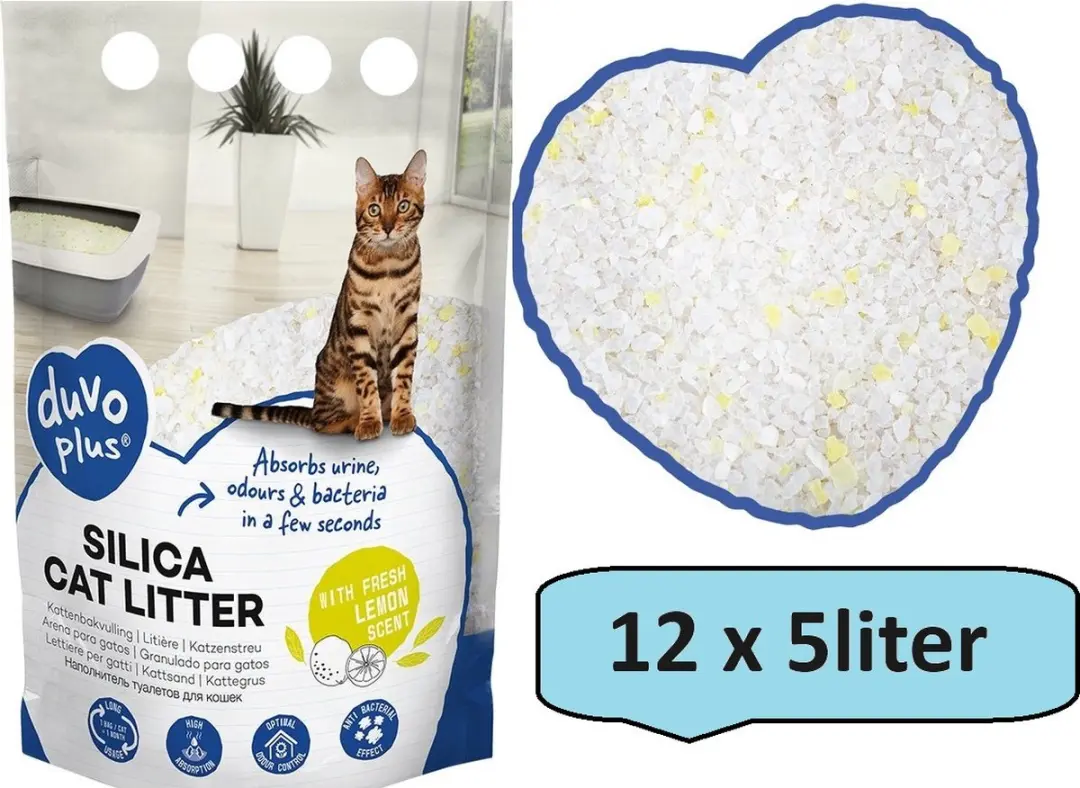 Duvo Premium Silica Kattenbakvulling Citroen 60L