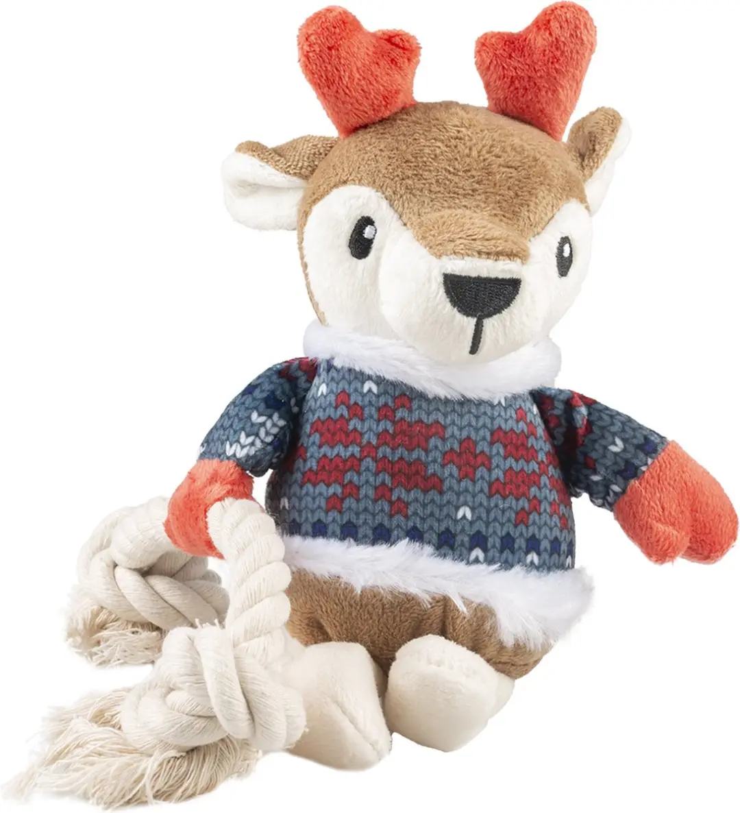 Duvo+ Kerst Pluche Rendier Halter 19x15x24cm