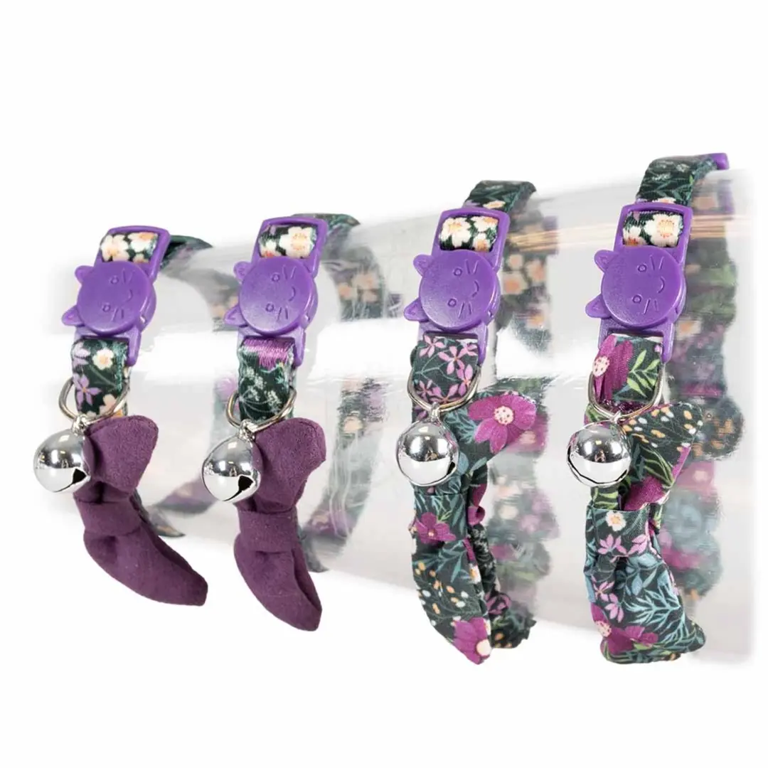 Duvo Kattenhalsband Retro Bloemen Gemengde Kleuren 20-30cm