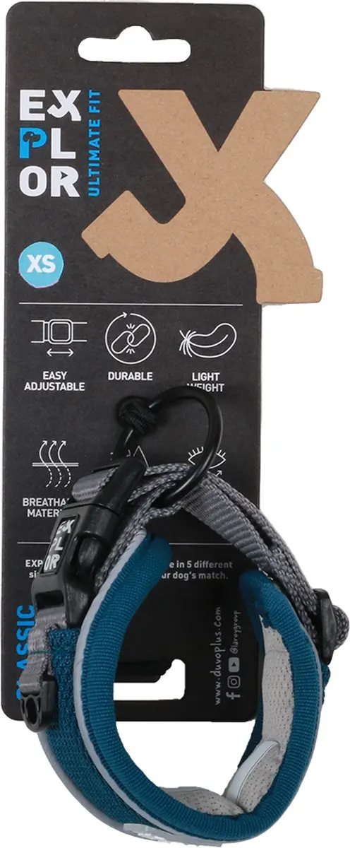 Duvo Duvoplus Ultimate Fit Control Halsband Classic XS - 30-33cm - Petrol Blue