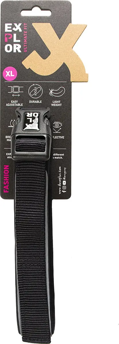 DuvoPlus Ultimate Fit Comfy Halsband XL - 52-61cm Granite Black