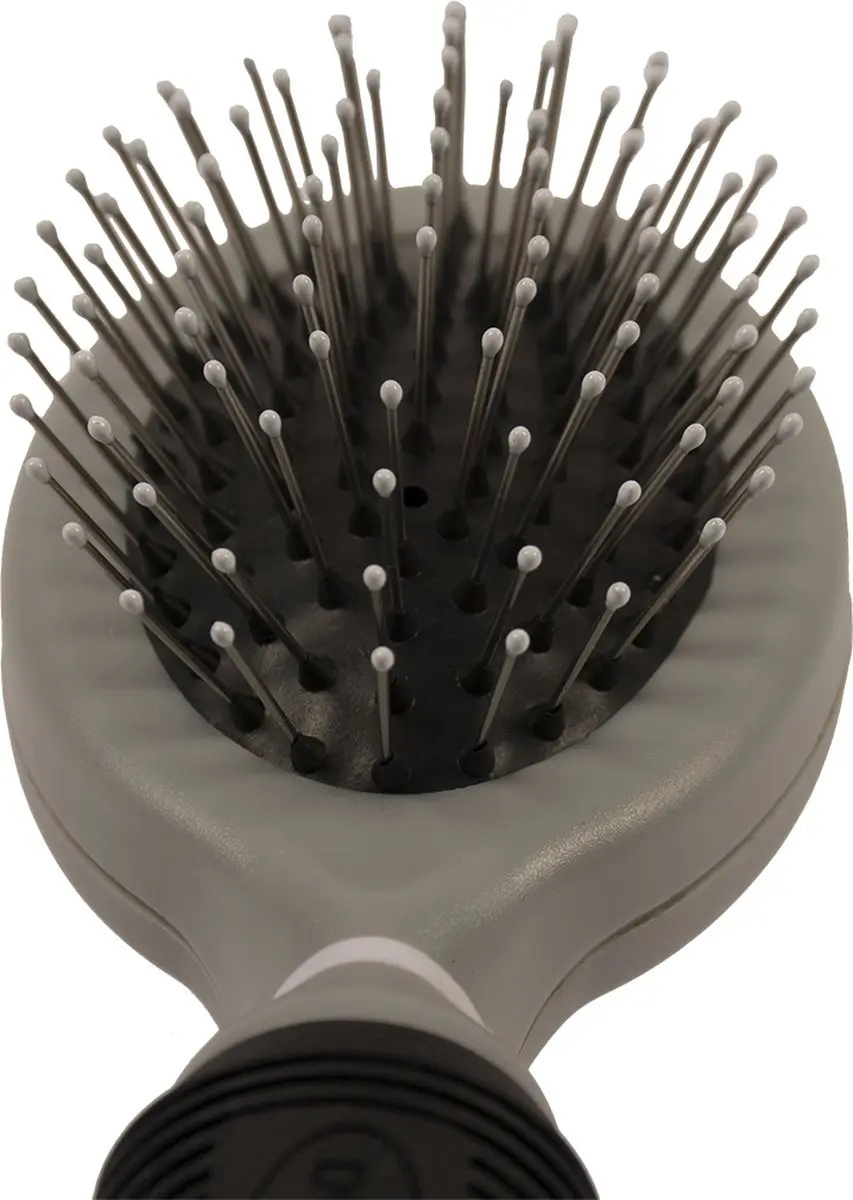 Duvo Dierenborstel Hond Pinnenborstel Small - Zwart/grijs