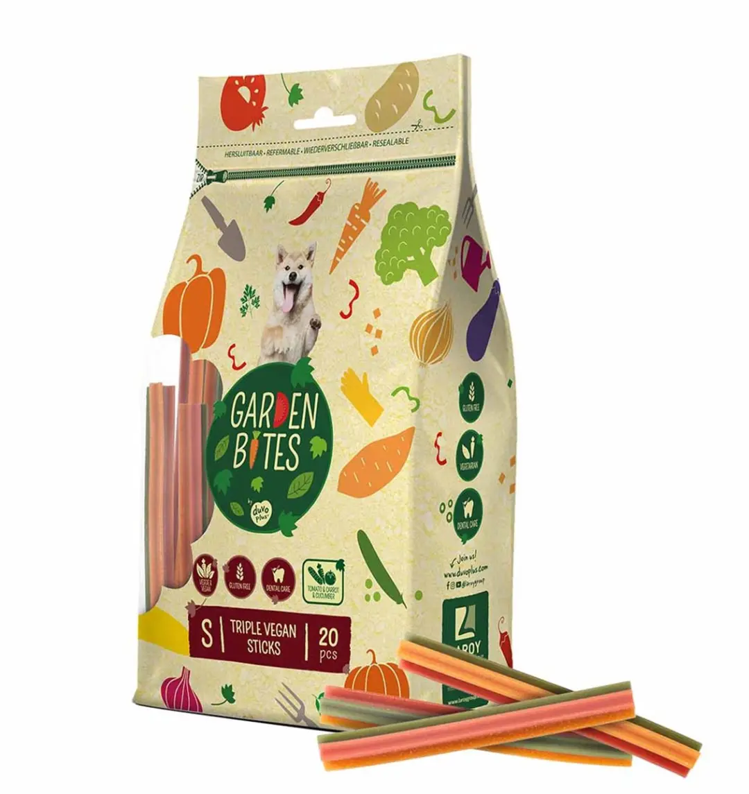 Duvo+ Garden Bites Triple Vegan Sticks XL 25cm - 3 Stuks