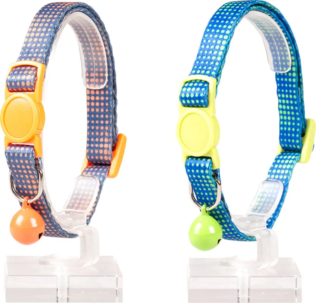 DuvoPlus Kattenhalsband Retro Bollen Nylon 20-30cm