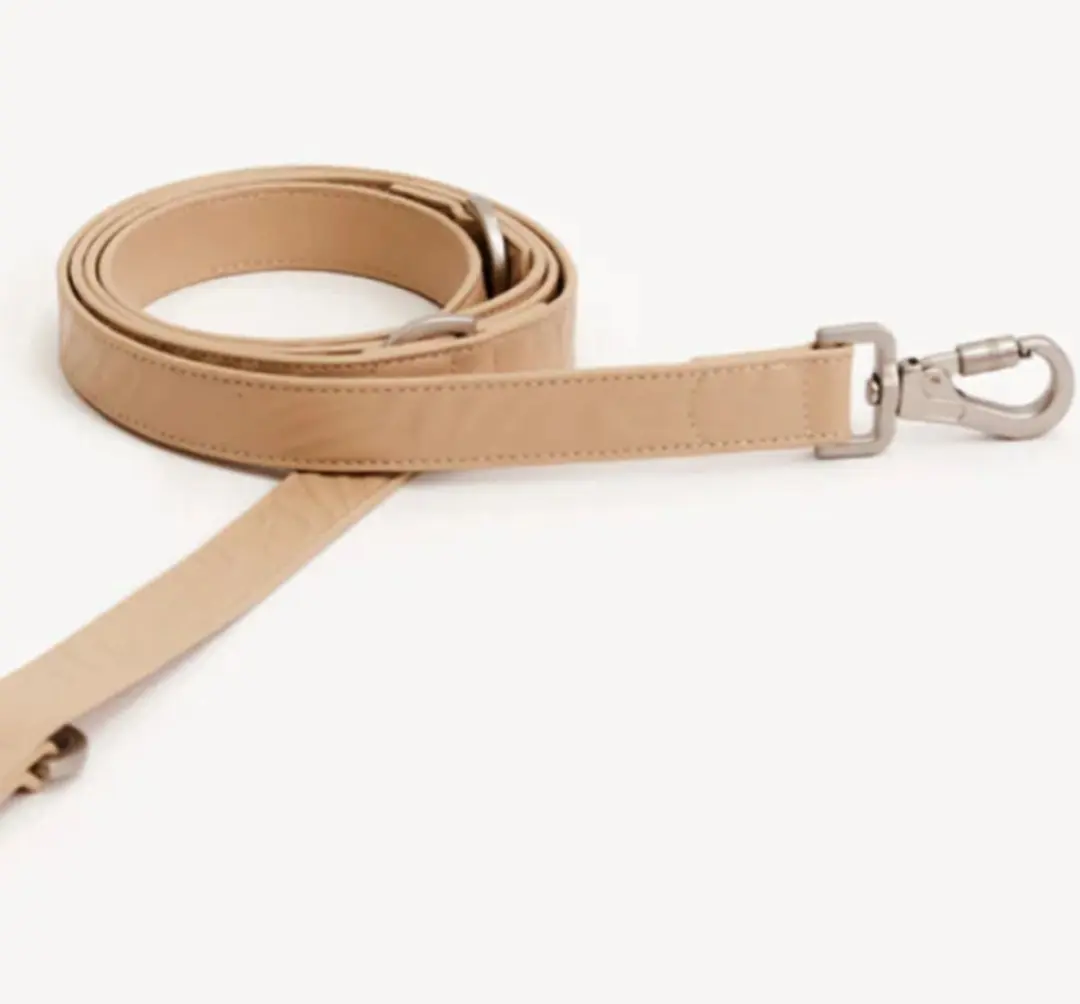 Duvo Leren Leiband 100cm/18mm - Beige