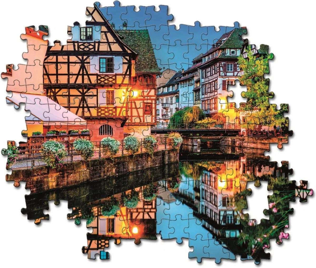 Clementoni Strasbourg Oude Stad Puzzel 500 Stukjes - Multicolor