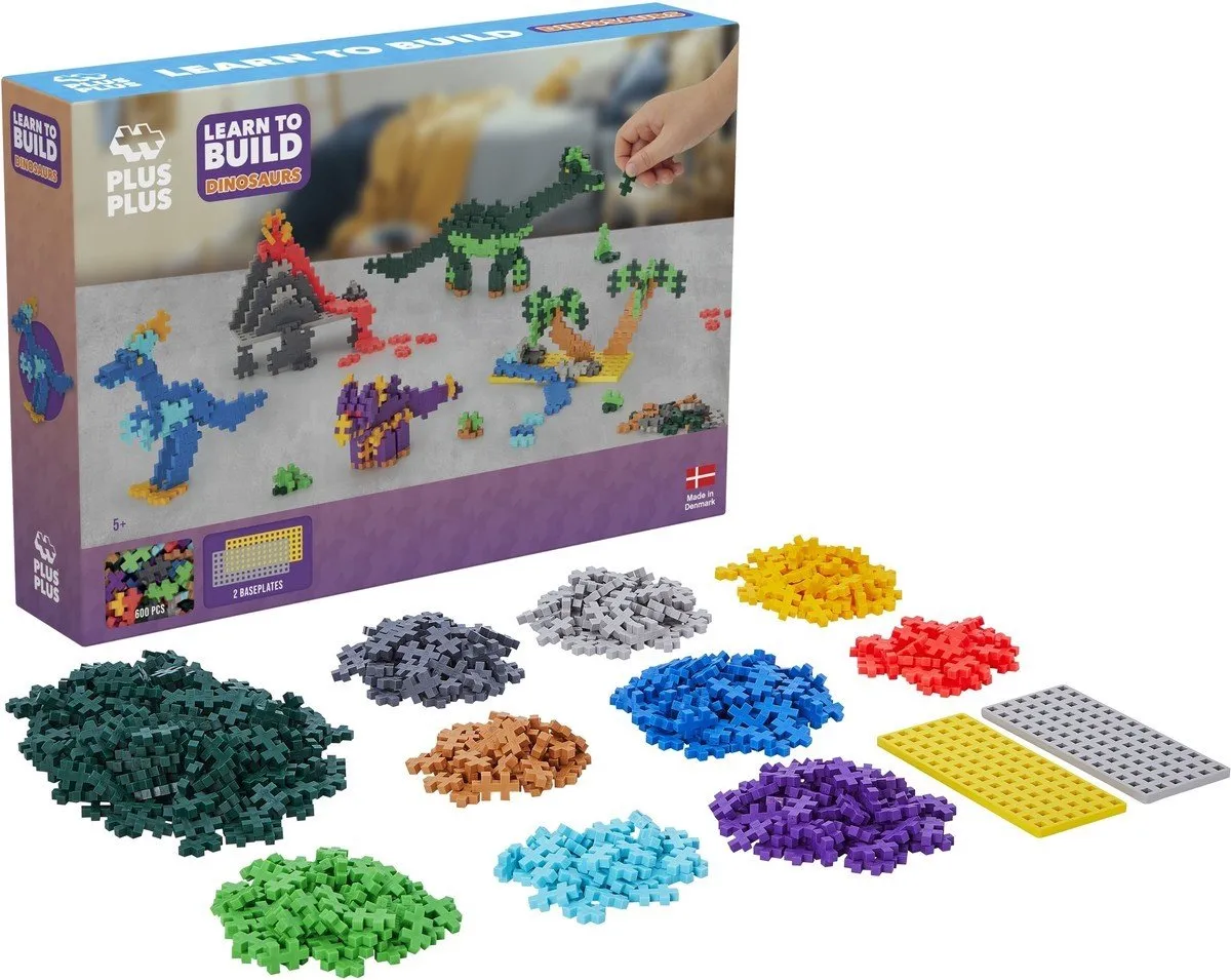 Plus-Plus Learn to Build Dino's 600 Delig Bouwset