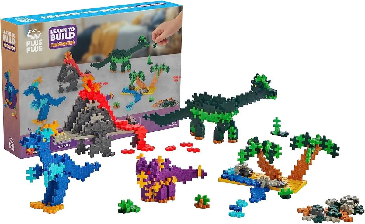 Plus-Plus Learn to Build Dino's 600 Delig Bouwset