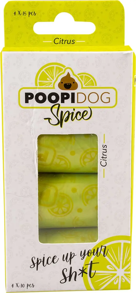 DuvoPlus Hondenpoepzakjes Spice Limoen 60 Stuks
