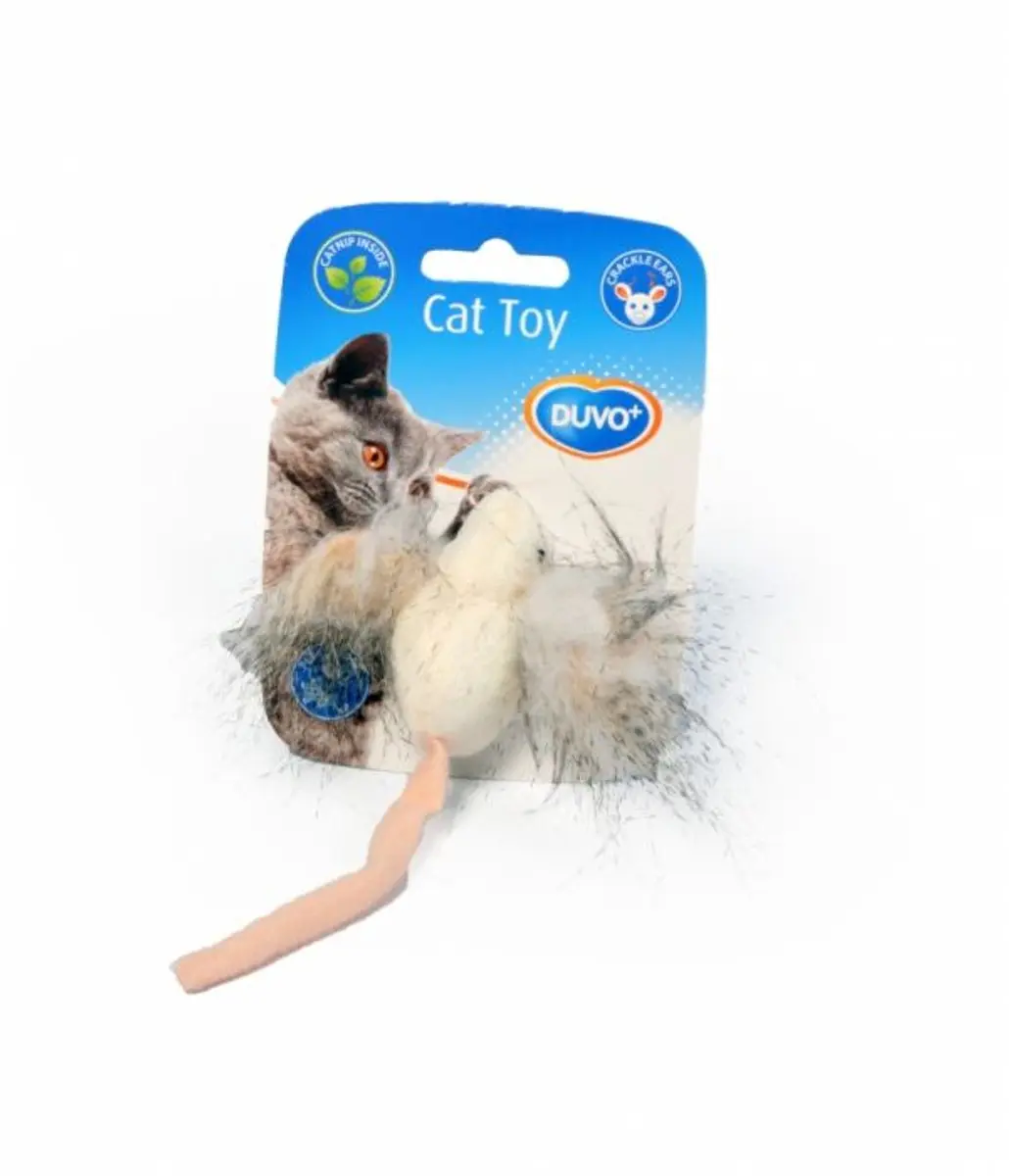 Duvo Cattoy Muisjes Kattenspeelgoed - Blauw/roze