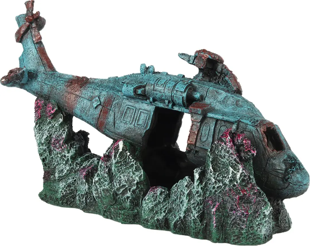 Duvo Aqua Della Helikopter Aquariumdecoratie 28,5x11,5x18,5cm