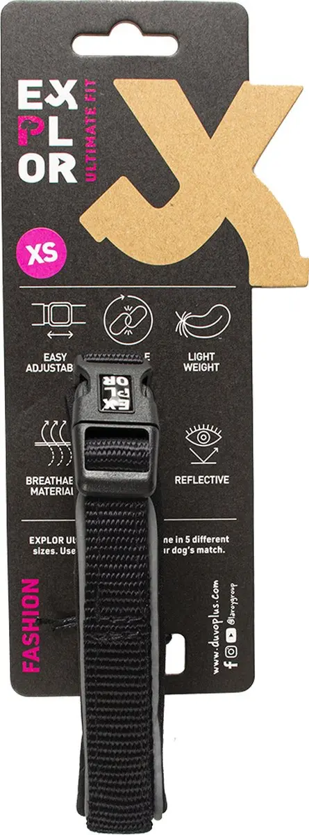 DuvoPlus Ultimate Fit Comfy Halsband XS - 30-33cm Granite Black