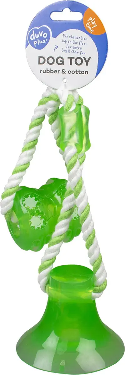 DuvoPlus Tug 'n Chew Toy Hond - 40x10,3x10,3cm Groen