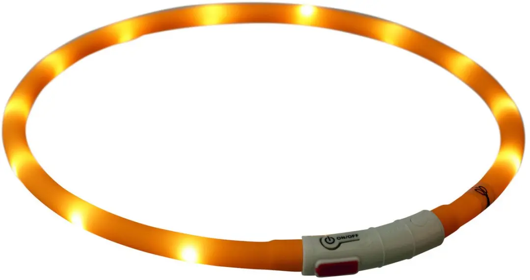 Trixie Halsband USB Oplaadbaar Lichtgevend - 70x1cm - Oranje