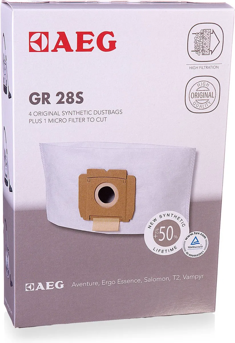 AEG S-Bag GR28S Stofzuigerzakken - 4 Stuks