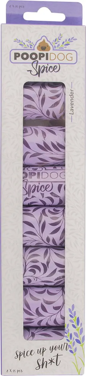 DuvoPlus Hondenpoepzakjes Spice Lavendel - 120 Stuks - Paars