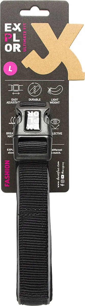 DuvoPlus Ultimate Fit Comfy Halsband L - 45-51cm Granietzwart