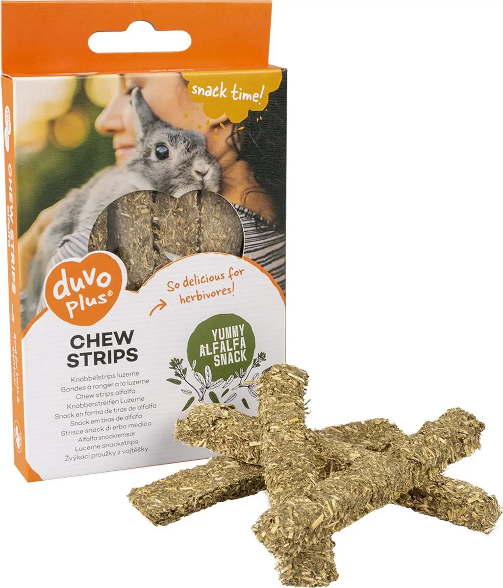 Duvo Duvoplus Knaagdier Knabbelstrips Luzerne 50g