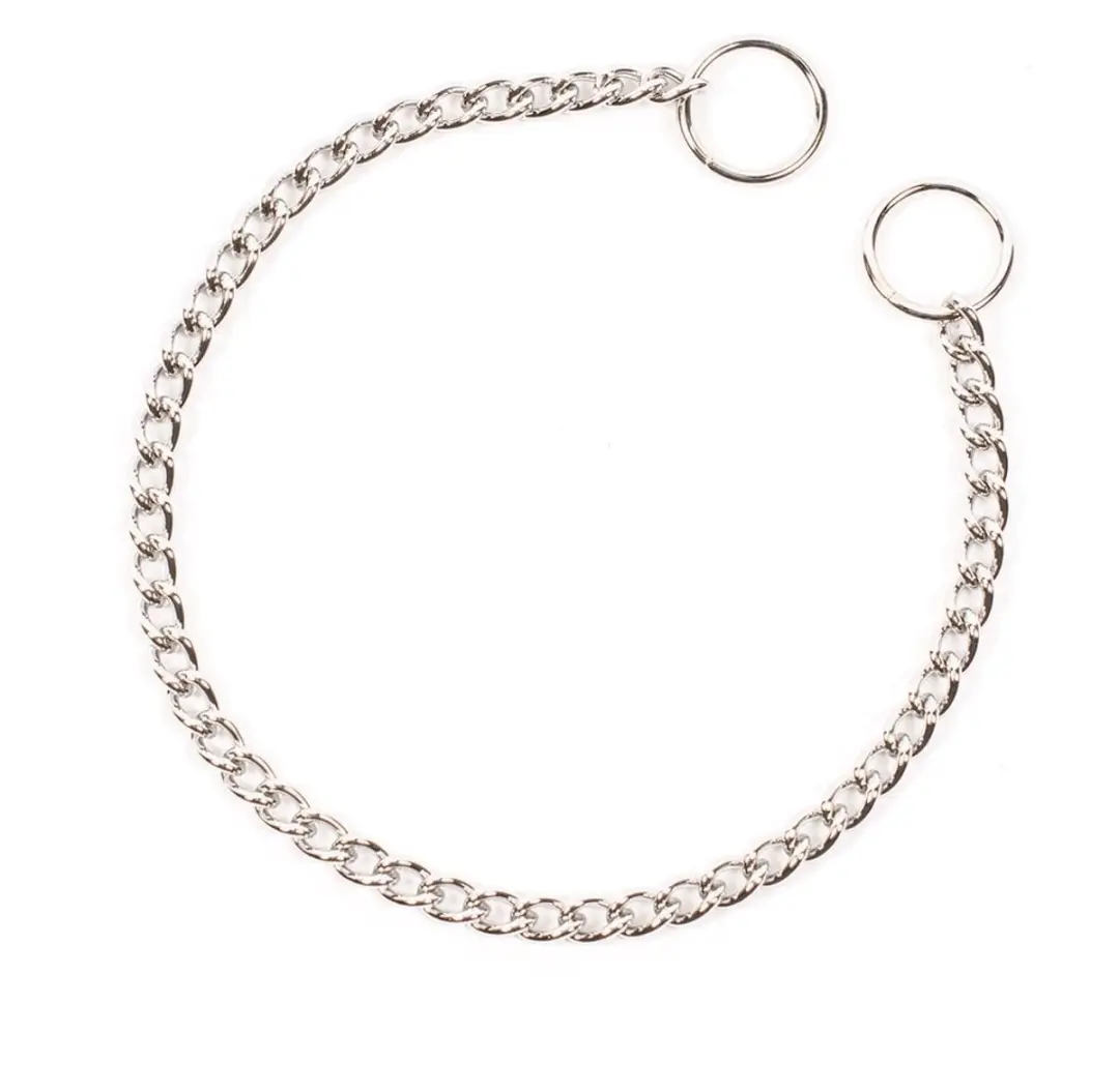DuvoPlus Sliphalsband 1 Rij 45cm - Verchroomd