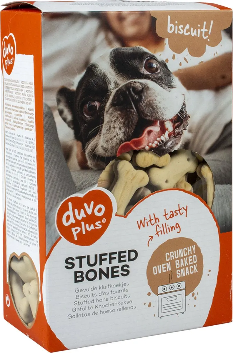 Duvo Duvoplus Hondensnack Biscuit Gevulde Kluifjes 500g