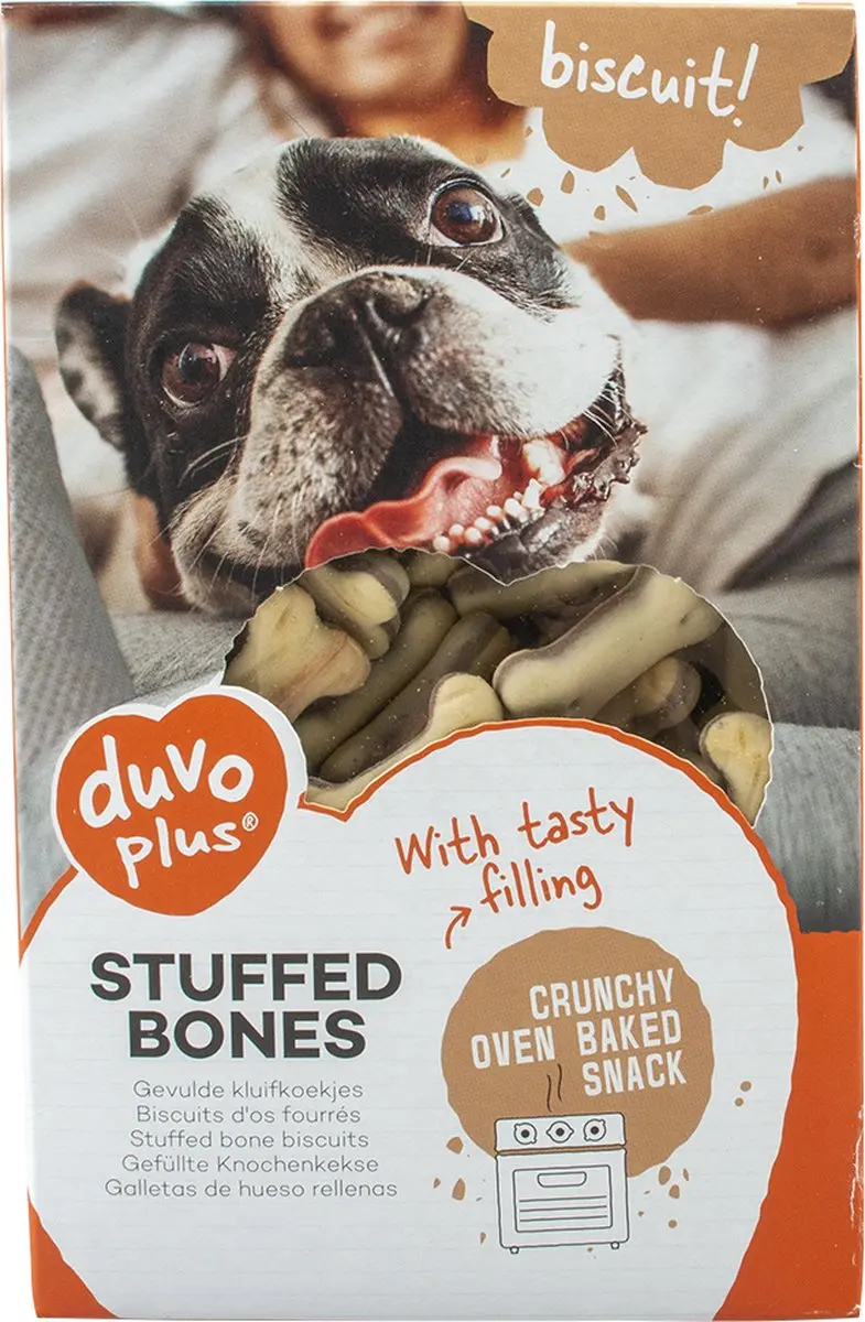 Duvo Duvoplus Hondensnack Biscuit Gevulde Kluifjes 500g